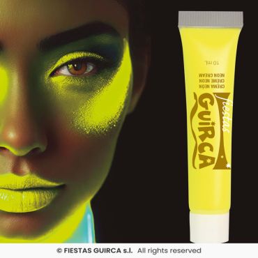 Tube de maquillage néon jaune pour briller dans le noir | jourdefete.com Tube de maquillage néon jaune pour briller dans le noir | jourdefete.com
