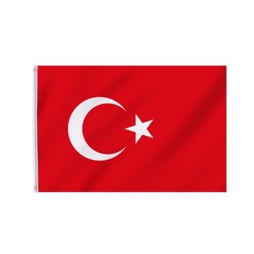 Grand drapeau rouge de la Turquie avec croissant et étoile blancs, équipé de deux œillets de fixation pour supporter | jourdefete.com Grand drapeau rouge de la Turquie avec croissant et étoile blancs, équipé de deux œillets de fixation pour supporter | jourdefete.com