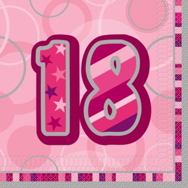 serviette en papier anniversaire 18 ans