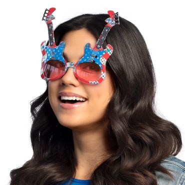 Des lunettes en forme de guitare USA au design rock et patriotique | jourdefete.com Des lunettes en forme de guitare USA au design rock et patriotique | jourdefete.com