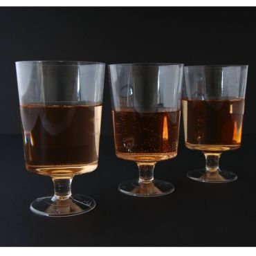 10 Verres Sur Pieds en Plastique - Transparent - 17 cl 10 Verres Sur Pieds en Plastique - Transparent - 17 cl
