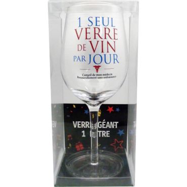 Un verre à vin d'un litre qui fait office d'ordonnance | jourdefete.com Un verre à vin d'un litre qui fait office d'ordonnance | jourdefete.com