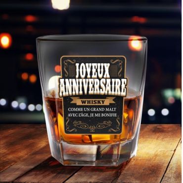 Verre à Whisky - Joyeux Anniversaire Verre à Whisky - Joyeux Anniversaire