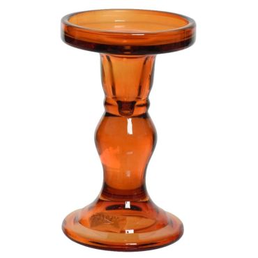 Bougeoir en verre Terracotta - 14 cm | jourdefete.com Bougeoir en verre Terracotta - 14 cm | jourdefete.com
