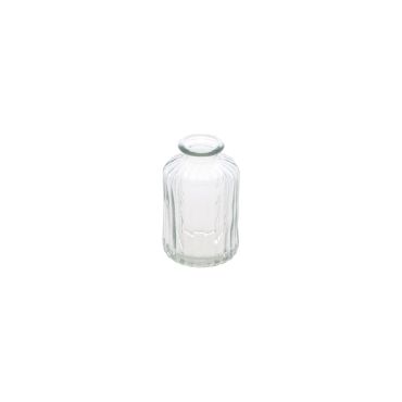 Vase en verre transparent avec rainures Vase en verre transparent avec rainures
