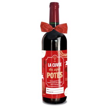 Vin Rouge La Cuvée des Super Potes, vin d'amitié et de convivialité | jourdefete.com Vin Rouge La Cuvée des Super Potes, vin d'amitié et de convivialité | jourdefete.com