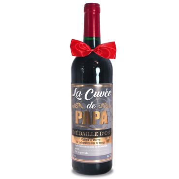 Vin Rouge La Cuvée de Papa, cadeau symbolique pour papa | jourdefete.com Vin Rouge La Cuvée de Papa, cadeau symbolique pour papa | jourdefete.com