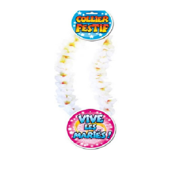 Collier Hawaï Vive les Mariés