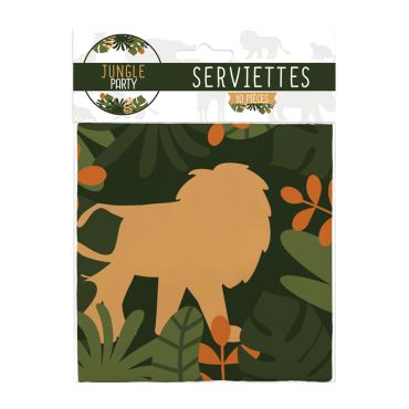 Serviettes Jungle Party avec motif lion | jourdefete.com Serviettes Jungle Party avec motif lion | jourdefete.com