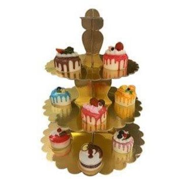 Présentoir à gâteaux 4 étages doré pour desserts | jourdefete.com Présentoir à gâteaux 4 étages doré pour desserts | jourdefete.com