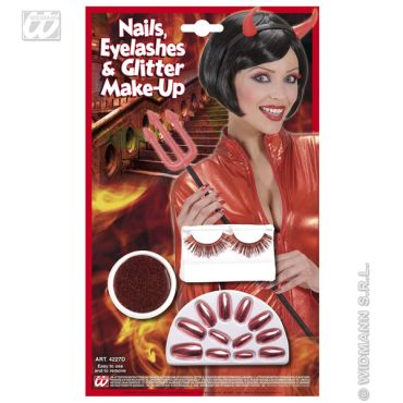 Set d'Accessoires de Diablesse - Maquillage Halloween Set d'Accessoires de Diablesse - Maquillage Halloween