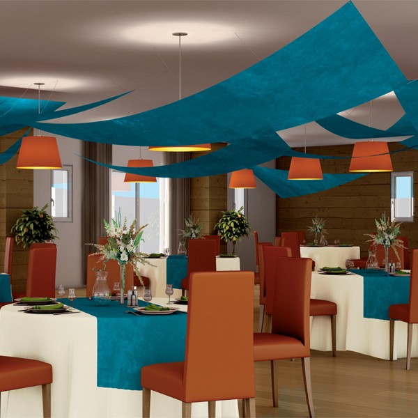Voilages mariage bleu