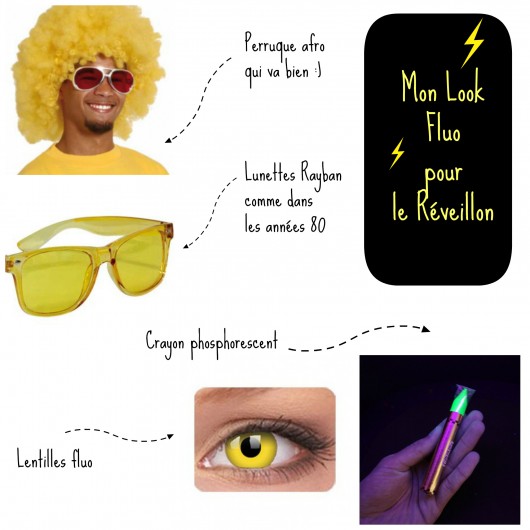 Plein d'accessoires fluo pour lui !