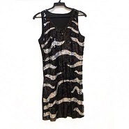 Robe à sequins Noire et argent