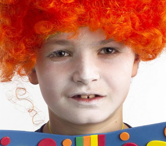maquillage clown étape 1