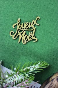 decoration bois joyeux noel
