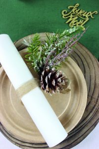decoration table naturelle noel